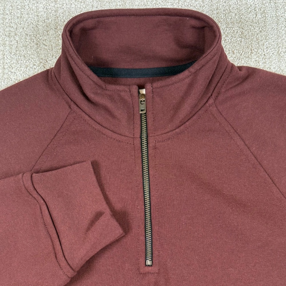 Flint and Tinder Mens 2XL Burgundy 10 Year Fleece 1/4 Zip Pullover Sweatshirt